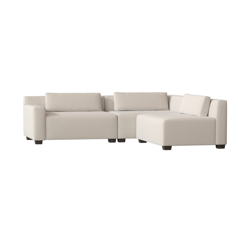 Alisa Chaise Sectional, Highlander Olive, Brown Mahogany
