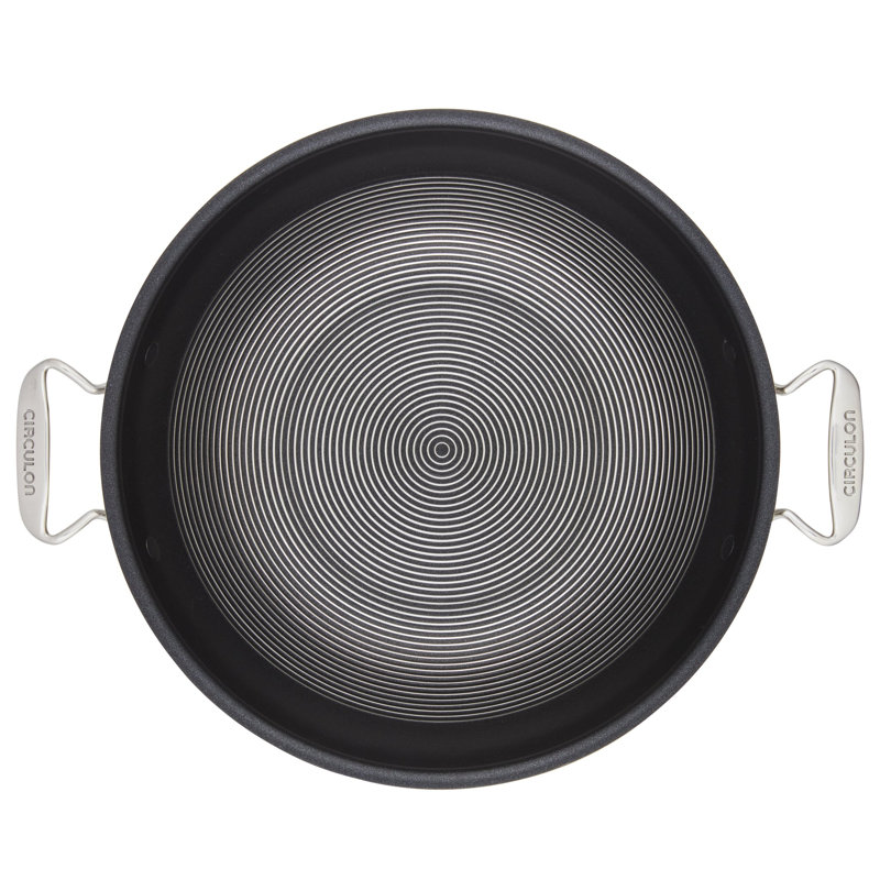 Circulon 14-Inch Stainless Steel Wok with Glass Lid