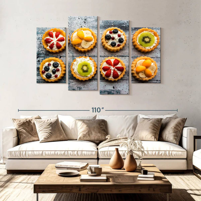 Tartelettes aux fruits Yarlin, H 54 po x l 84 po