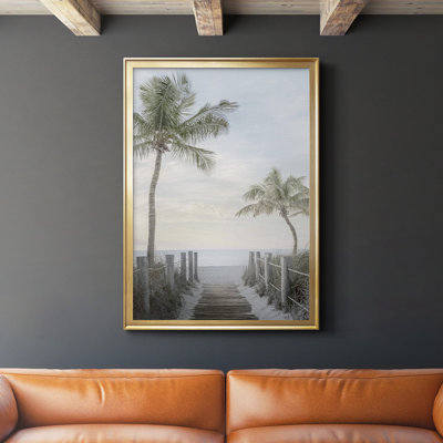 Impression encadrée Palm Walk Premium - prête à être accrochée