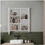 Armoire de salle de bain murale blanche avec miroir