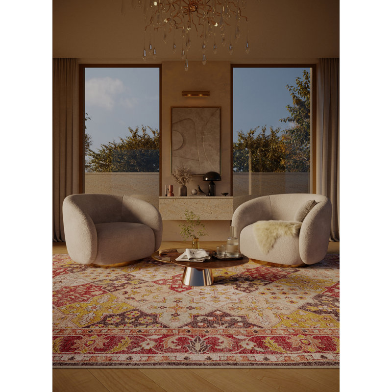 Fionnula Hand Loomed Washable Oriental Indoor Rug, Rectangle 2' x 3'