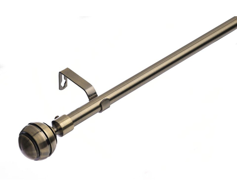 Ragsdale "19 mm Extendable Metal Curtain Poles ", 6cm H x 120cm W x 10cm D, Antique Brass