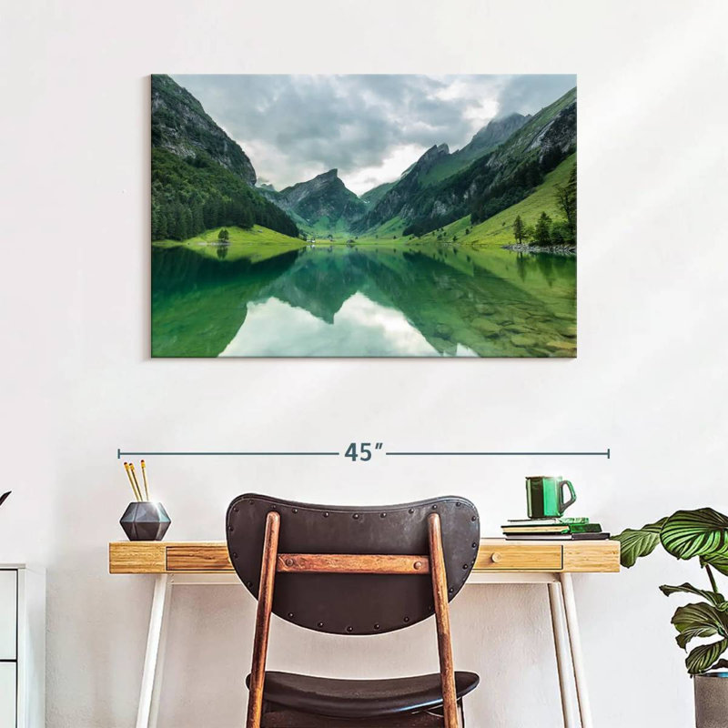 Alvord Seealpsee Mountain Reflections, H 26 po x l 39 po