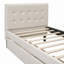 Lit moderne tapissier avec 2 tiroirs