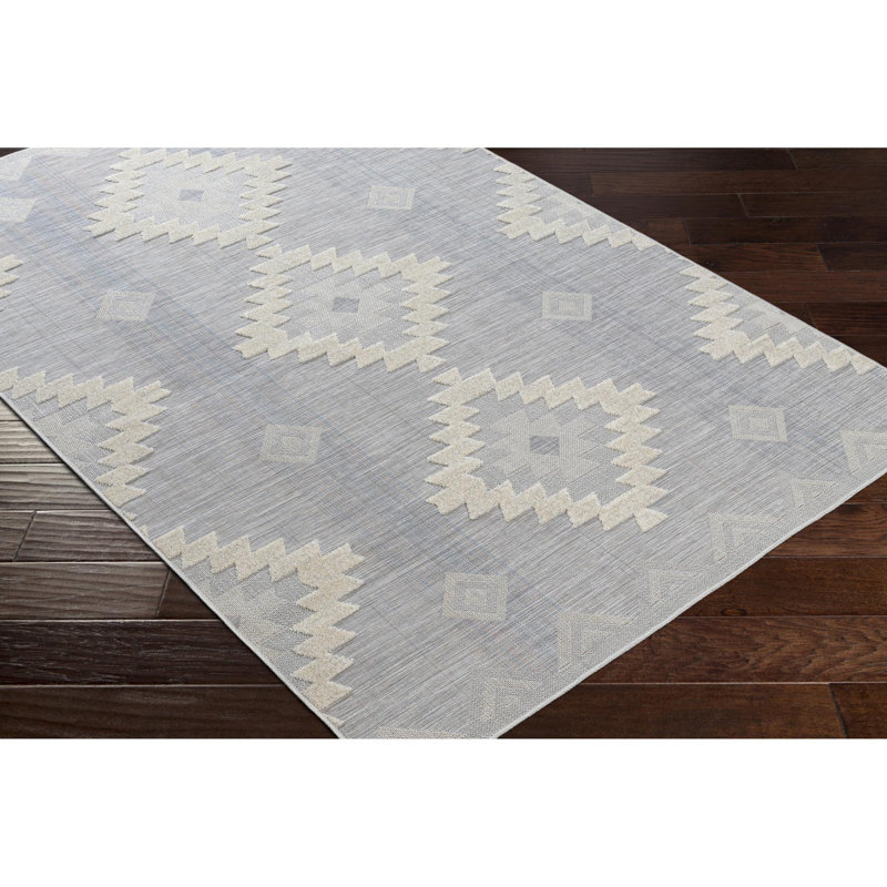 Geometric Indoor / Outdoor Rug, Rectangle 5'3" x 7'