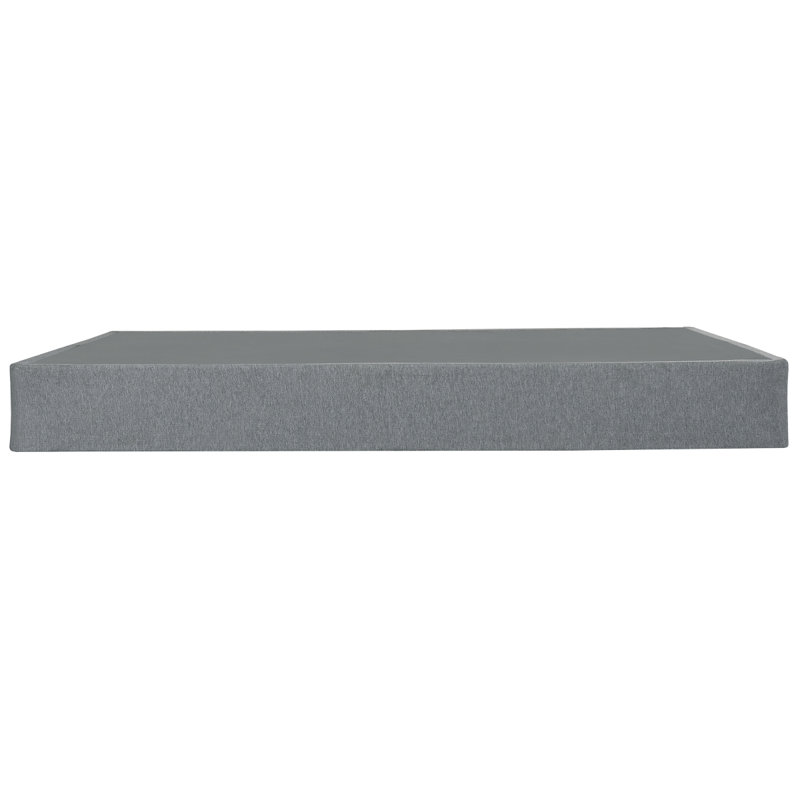 Foldable 9 In. Metal Mattress Bed Base, Twin-Size Box Spring Foundation Bed, Grey, Twin