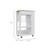 White and Light Oak 5-Shelf 1-Drawer Kitchen Cart-1252638290
