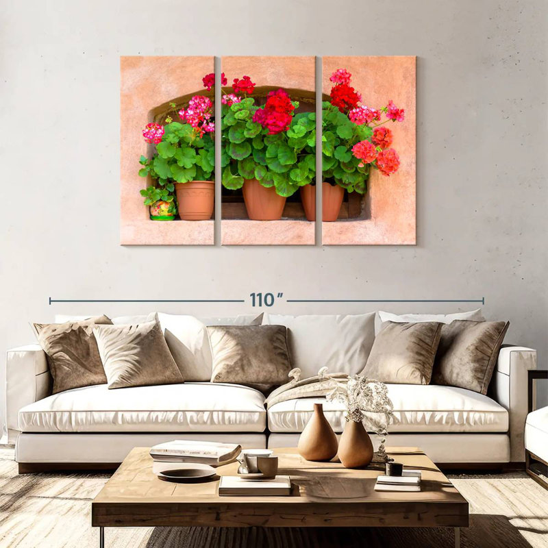 Geraniums en pot Harnek, H 48 po x l 74 po