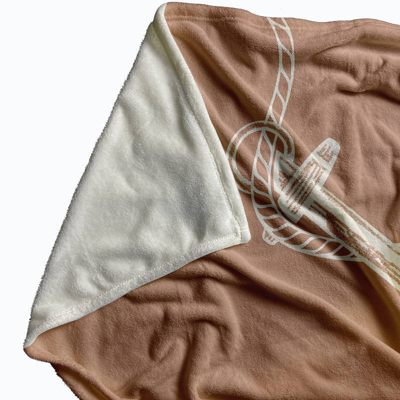 Couverture en molleton Anchored, L 50 po x L 60 po, Mauve