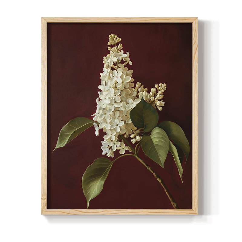 FLORAL Series CCV Framed Print - Solid Wood, 21" H x 17" W