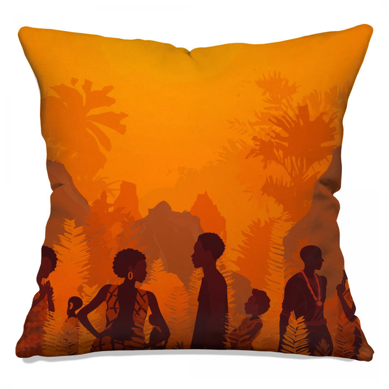 Coussins décoratifs Silhouette People, 18 x 18 pouces