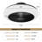 18" Low Profile Ceiling Fan with 3 Color LED, Flush Mount Reversible Ceiling Fan with Remote Control-71976086