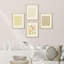 Motif géométrique jaune pastel - ensemble de 4 reproductions de cadres photo simples-97762671-97762672