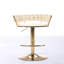 Ensemble de 2 tabourets de bar, avec repose-pieds chromé et base pivotante réglable en hauteur, revêtement en velours et pieds réglables. Tabouret de bar simple.