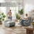 Bean Bag Chair Memory Foam Lunar Comfort Sofa - Machine Washable, Cat-Scratch Resistant Fabric with Side Pockets, Compressed Packaging-1911624548