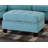 Modern Blue Color 3Pcs Sectional Living Room Furniture Reversible Chaise Sofa And Ottoman Tufted Polyfiber Linen Like Fabric Cushion Couch Pillows-1741348829