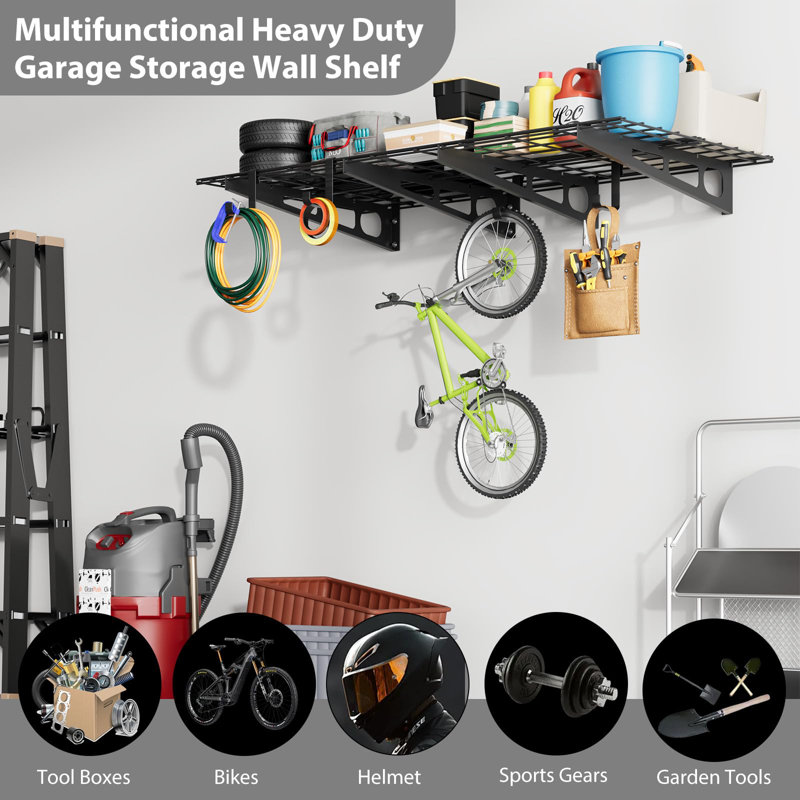 Metal Height -Adjustable Storage Rack, 121.92cm W x 60.96cm D