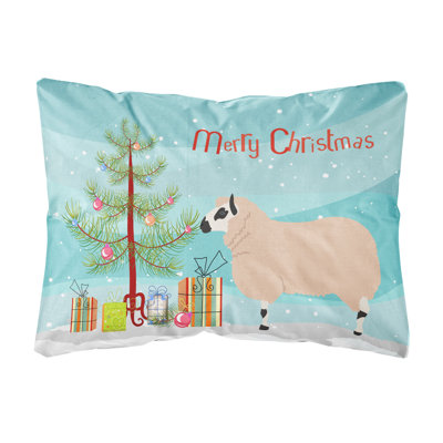  Kerry Hill Sheep Christmas Indoor/Outdoor Throw Pillow