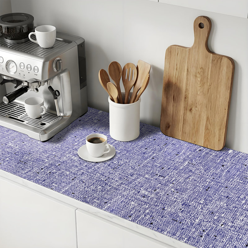 Doublure de tablette, doublures d'armoire antidérapantes non adhésives, doublures de tiroirs, moucheté mauve, l 18 po x L 96 po
