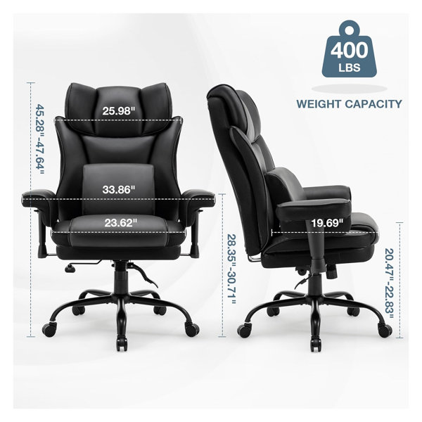 godohome Ergonomic High Back Executive Office Chair with Massage Lumbar ...
