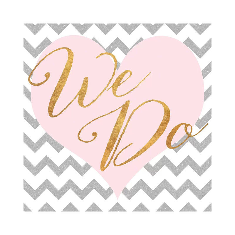 «We Do» par - reproduction d'art textuel sur toile tendue, H 12 po x l 12 po x P 0,75 po