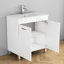 Single Bathroom Vanity with @Solid + Manufactured Top