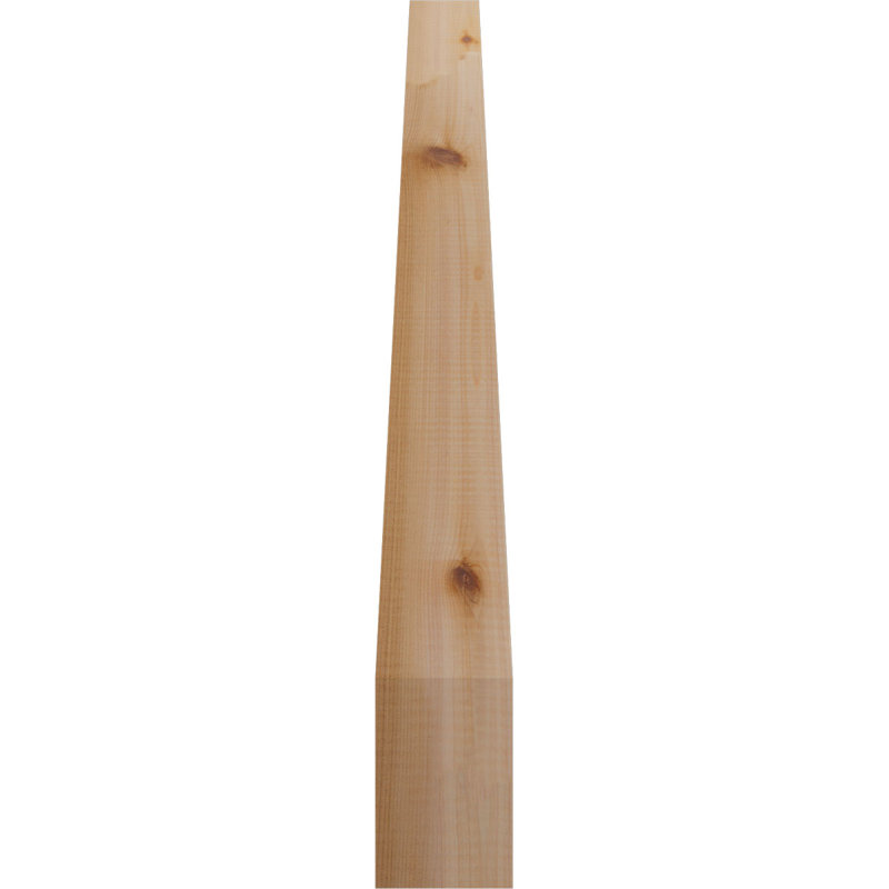 Attelle de genou lisse traditionnelle de l 3 1/2 po x P 26 po x H 30 po, cèdre rouge de l'Ouest, H 30 po x l 3,5 po x P 26 po
