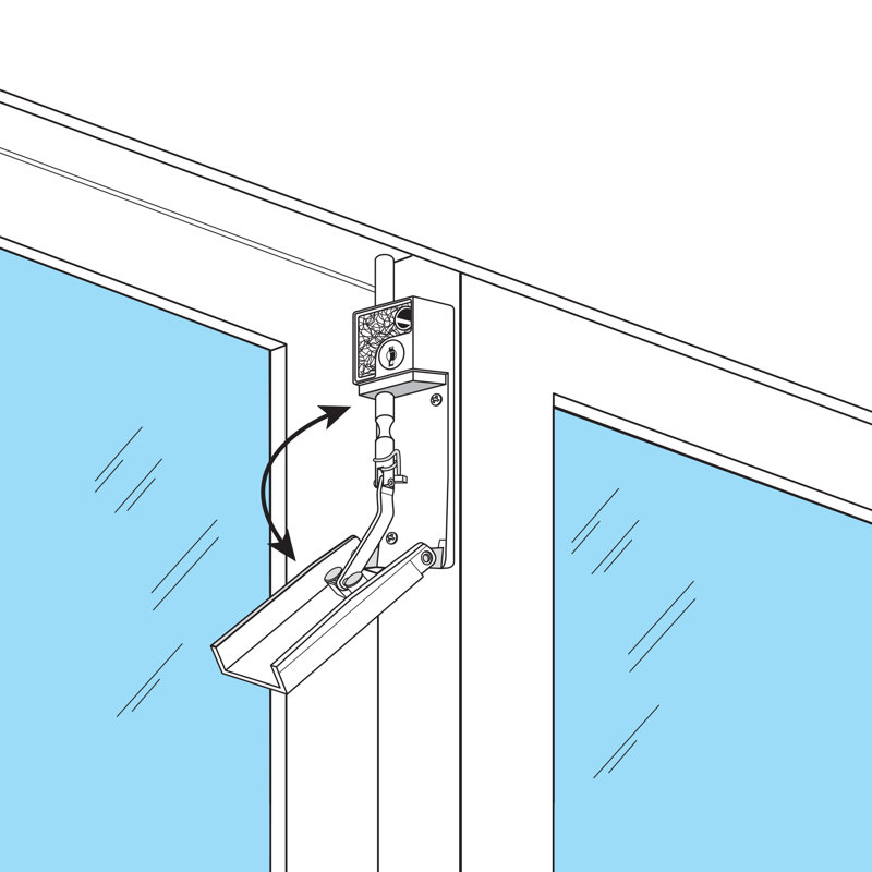 Porte de patio coulissante blanche avec verrou verrouillable Prime-Line (lot de 1)