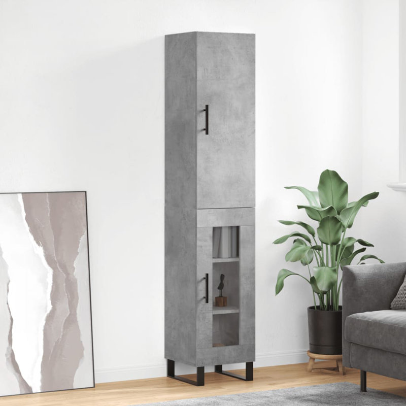 34cm Sideboard, Concrete Grey