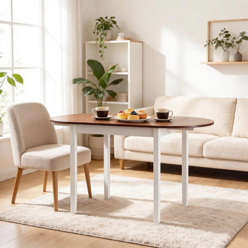 Table extensible avec abattant