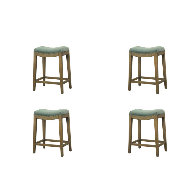 Tabouret de bar et de comptoir Alban, clair, 4, Tabouret de comptoir (siège d'une hauteur de 26 p