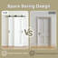 Porte de grange coulissante 64 * 80 - Blanc-114625341