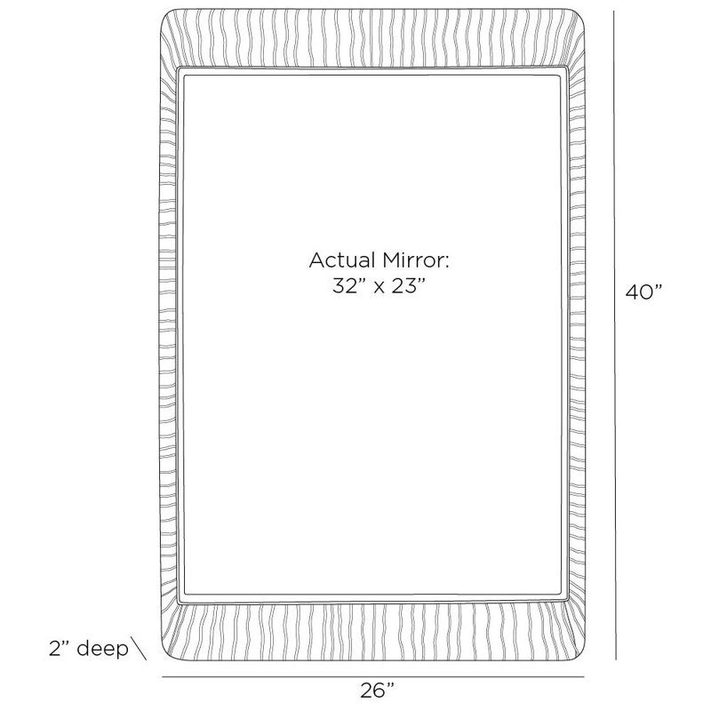 Hart Rectangle Brass Beveled Mirror