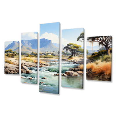 Knobel - Landscapes Wall Art Living Room - 5 Panels