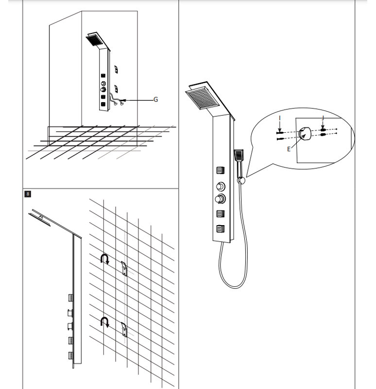 Rhinelander Shower Tower Panel