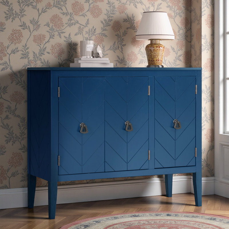 37" Sideboard with Cabinets, Navy Blue