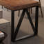 Bureau rectangulaire brun et noir en bois massif et fer-1713930770
