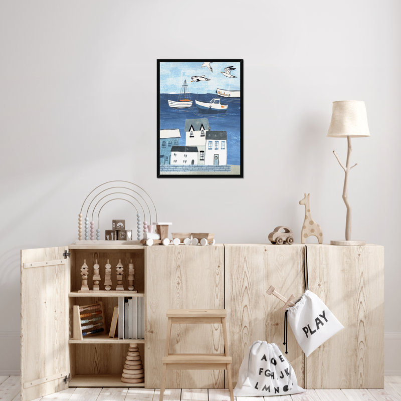 Sailors Rest I by Melissa Wang - Painting, Black Framed Paper Print, 80cm H x 55cm W