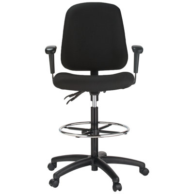 Contoured Dual Function Mid-Back Drafting Chair by Harwick Furniture