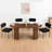 70.8" Oval Dining Table For 4 6 Person Kitchen Table With Semi-Cylindrical Legs Base Large Modern Farmhouse Wooden Dinner Tables For Kitchen Dining Living Room Walnut