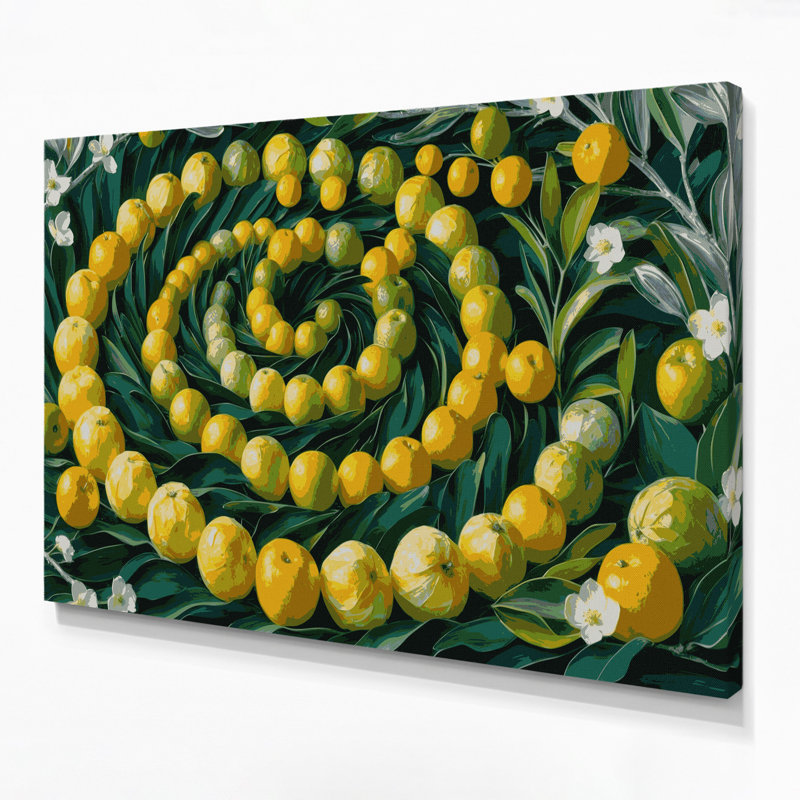 «Fruit Limequat», art mural sur toile vert, H 8 po x l 10 po