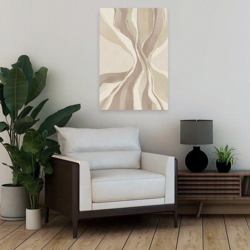 Art mural minimaliste abstrait abstrait fluide, 36" H x 24" W