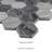 Gravelle Hexagon 12 in. x 12 in. Polished Marble Mosaic Floor and Wall Tile