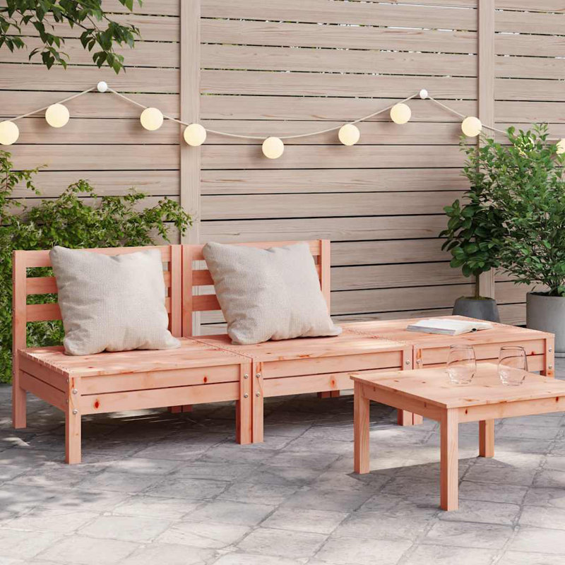 Caspian 190.5cm Wide Wood Patio Sofa, Brown