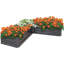 Lit de jardin surélevé en acier galvanisé en forme de L Katherynn - 59,5 po x 59,5 po x 11,75 po - Gris foncé-1178568943