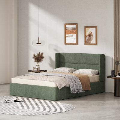 Lit plateforme tapissier avec rangement Gaillarde