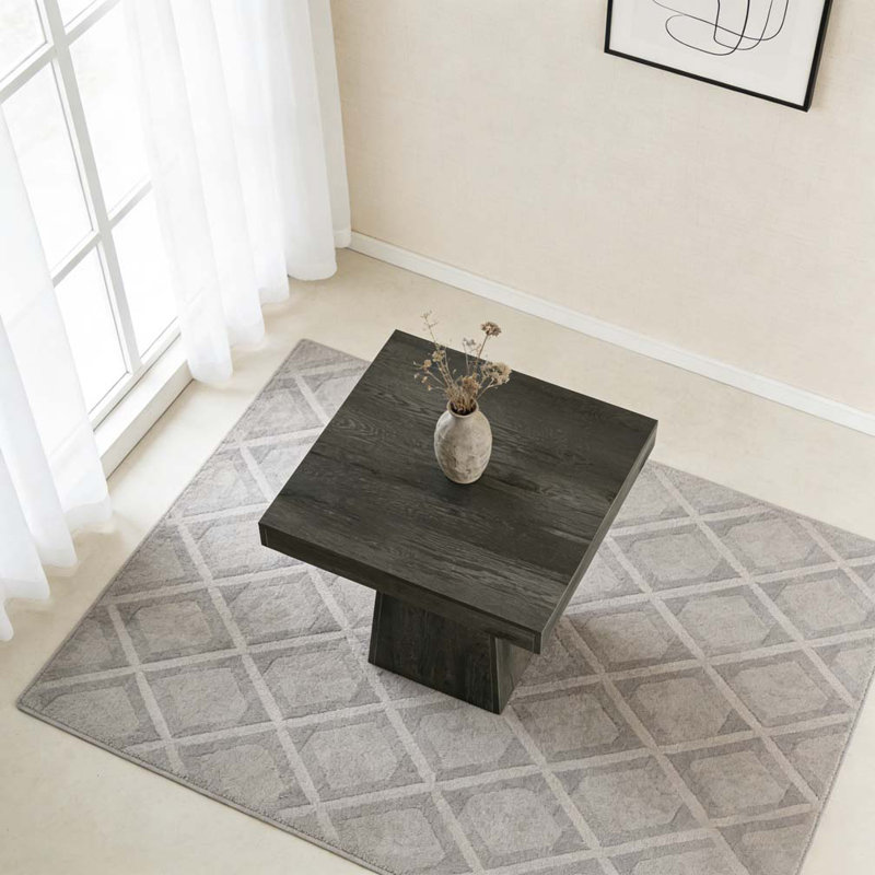 Table carrée, table basse, Gris foncé