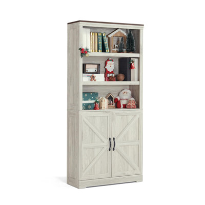 Floor Standing Bookcases with Doors and Adjustable Shelves