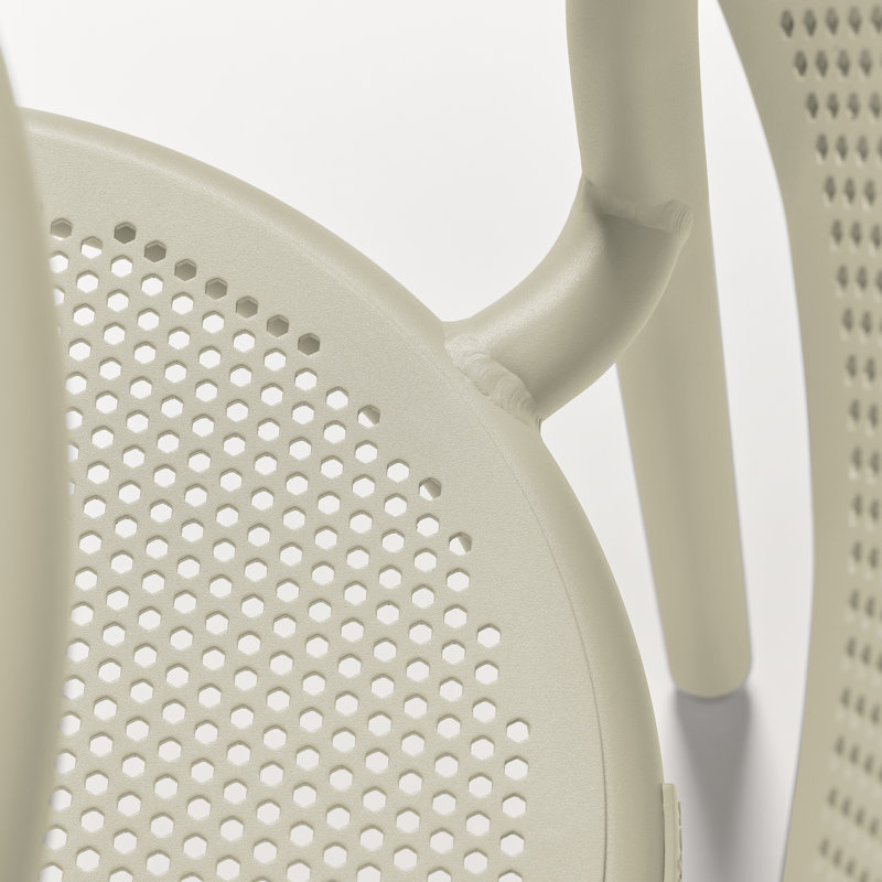 Toní Stacking Patio Dining Armchair, Desert